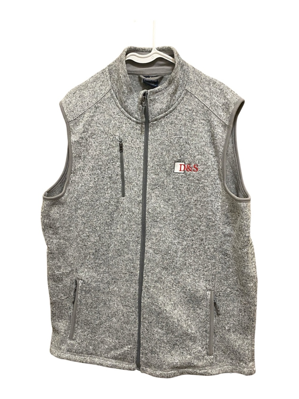 Charles River Apparel Gray Full-Zip Men’s Fleece Vest